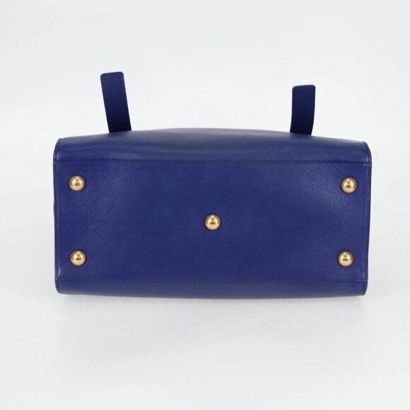 SAINT LAURENT Shoulder Bag Leather 2way Blue Gold 313456 Auth 127908V - Picture 5 of 16